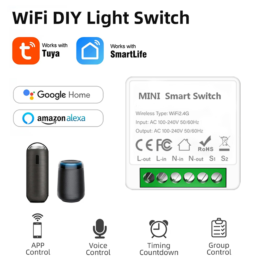 Kontrol 2 Arah Tuya Mini 16A W - Diy Home Automation Controller ulasan dan harga